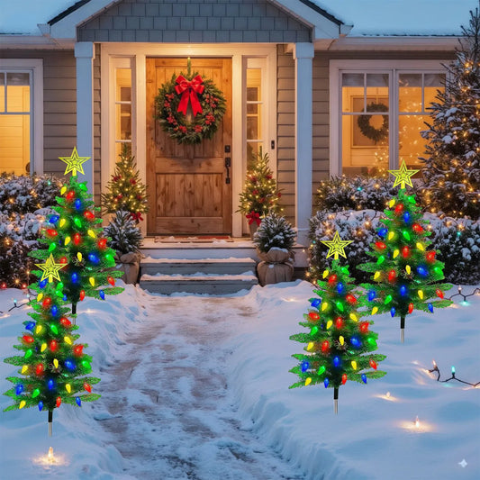 Christmas Tree Lights Solar Powered 2 Pack - 37.4ft 100 LEDs, 8 Modes, IP44 Waterproof - Perfect Holiday Decor Gift