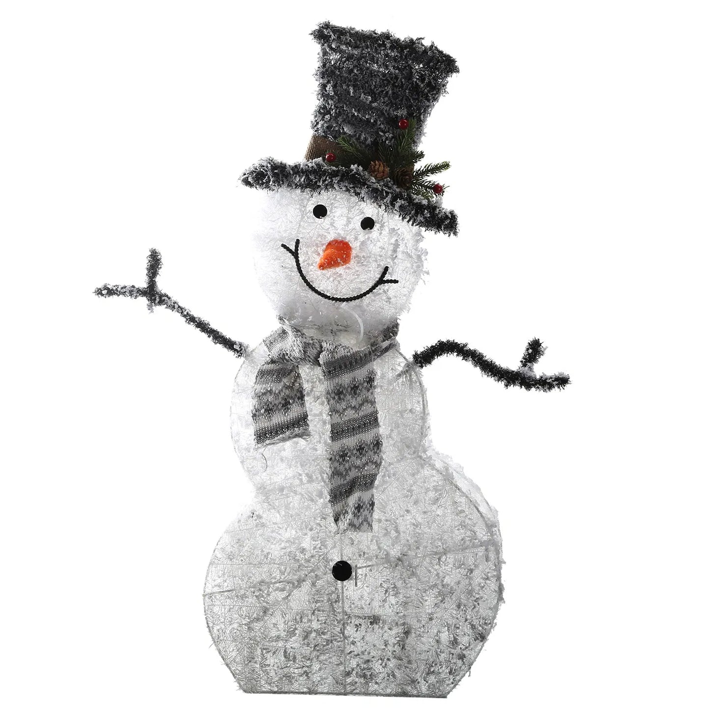 LED Christmas Snowman Decoration Light - Collapsible Battery Operated - Festive Holiday Decor for Indoor & Outdoor