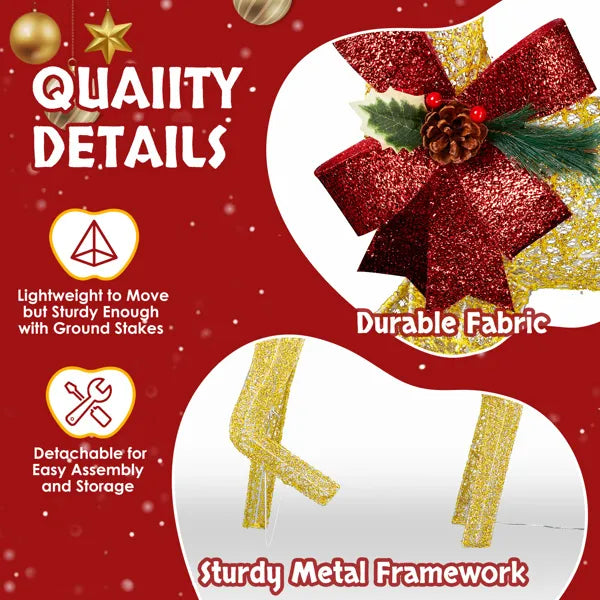 3-Piece LED Lighted Christmas Reindeer Family Set - Outdoor Holiday Decoration