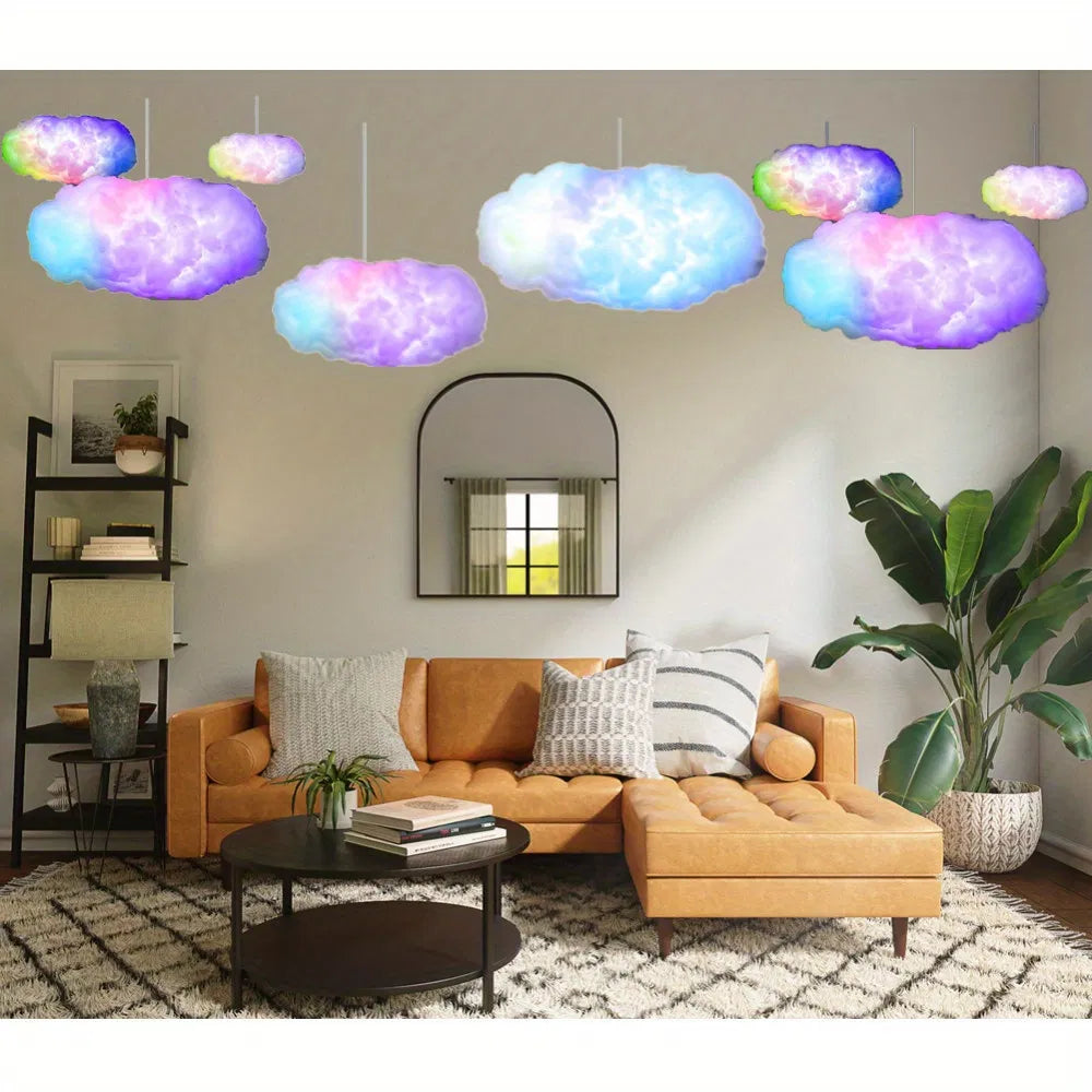 3D Cloud Light Kit - Music Sync RGB LED Strip Lights for Gaming Room & Bedroom