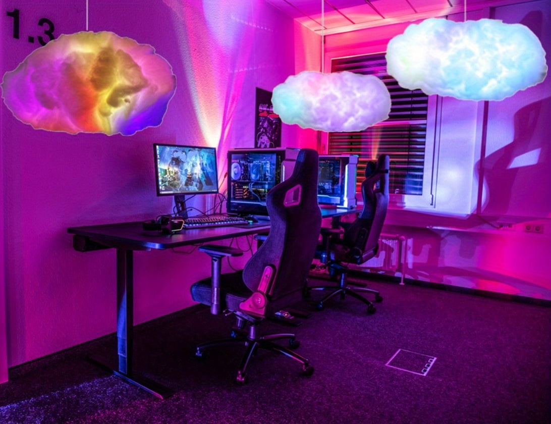 3D Cloud Light Kit - Music Sync RGB LED Strip Lights for Gaming Room & Bedroom