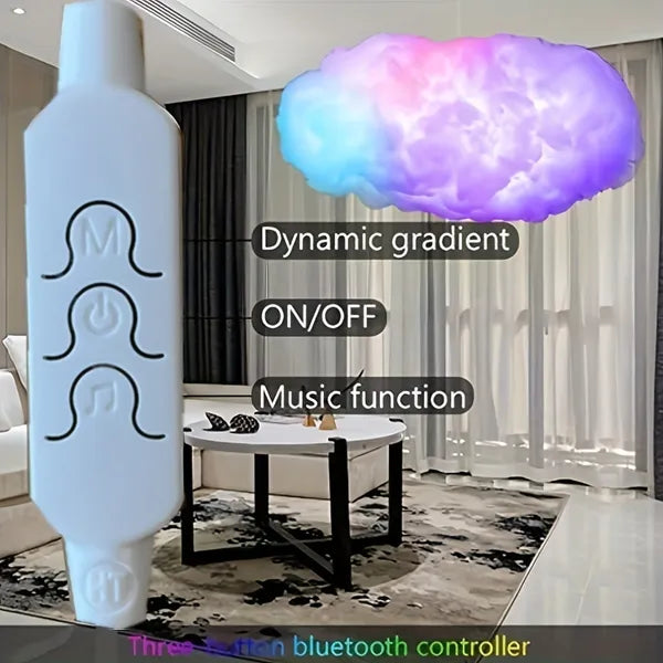 3D Cloud Light Kit - Music Sync RGB LED Strip Lights for Gaming Room & Bedroom
