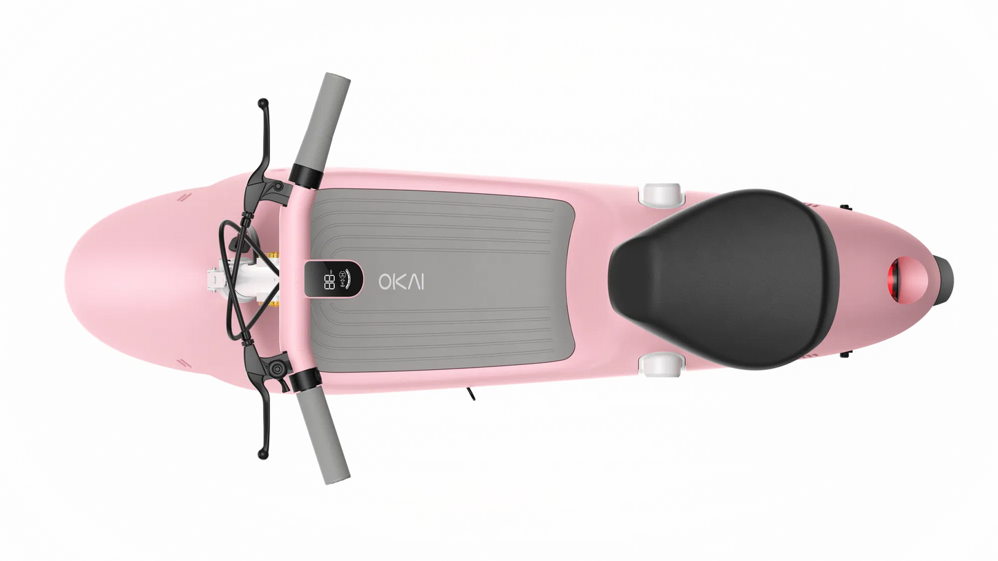 Pink Electric Scooter with Foldable Seat - 35 Mile Range