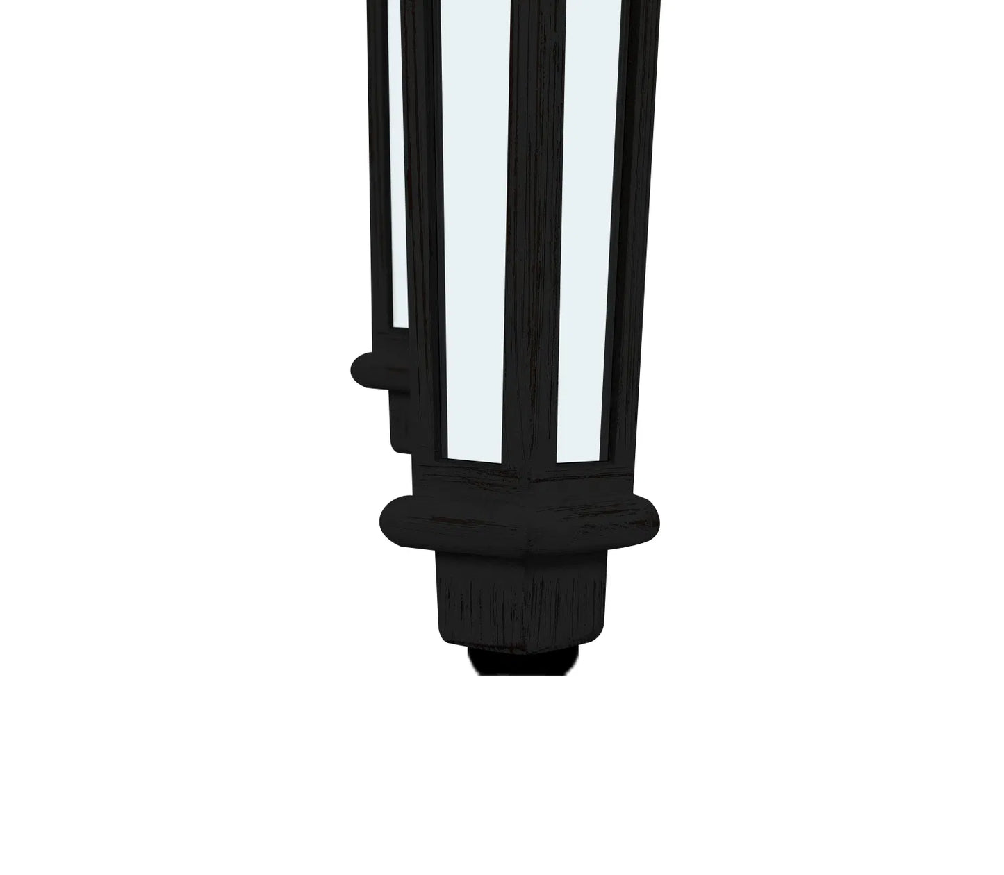 Silver Mirrored Coffee Table - Black Vintage Carved Wooden Rectangle Glass Tea Table 24"D x 48"W x 18"H