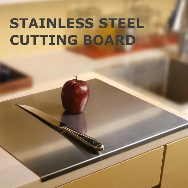 Stainless Steel Cutting Board with Lid - Large 304 Kitchen Chopping Board