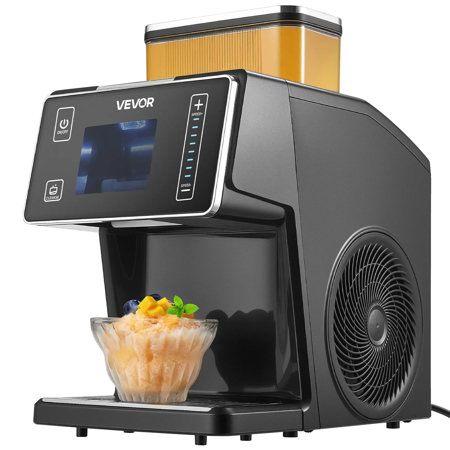 Snowflake Ice Machine - 44lbs/24h Ice Maker with Stainless Steel Blade - Electric Snow Cone Maker